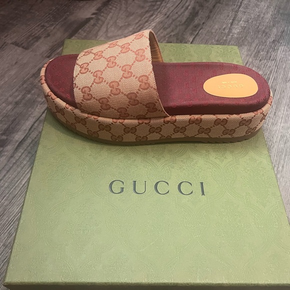 Authentic Brand New Never Worn Gucci Platform Sandals - Picture 2 of 15